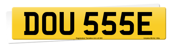 Registration number DOU 555E